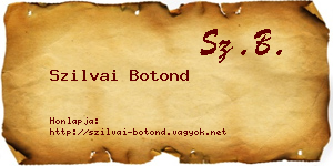 Szilvai Botond névjegykártya