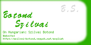 botond szilvai business card